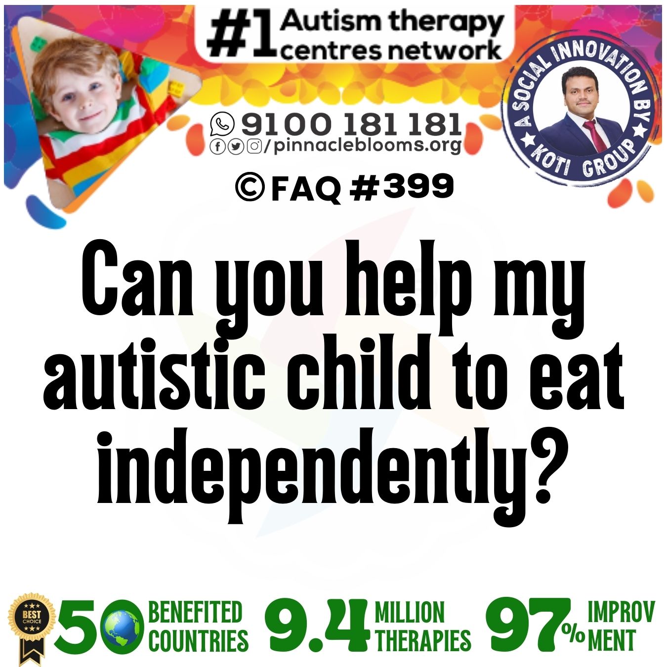 Can you help my autistic child to eat independently?
