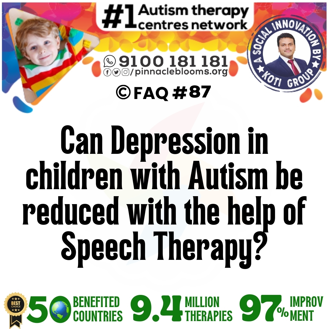 Can Depression in children with Autism be reduced with the help of Speech Therapy?