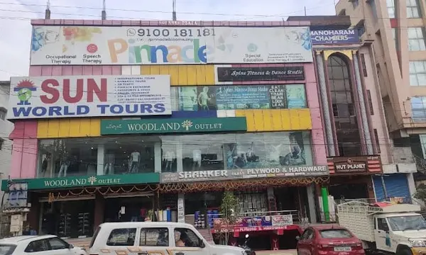 Building and Pinnacle signage at AS Rao Nagar.