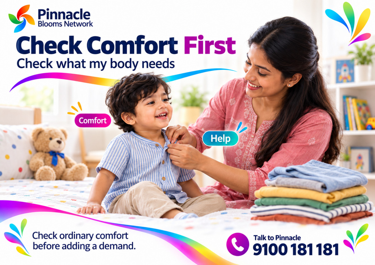 Check Comfort First — sample learning page from Understanding Everyday Behaviour