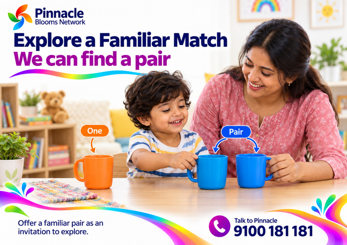Explore a Familiar Match — sample learning page from Learning Through Everyday Play