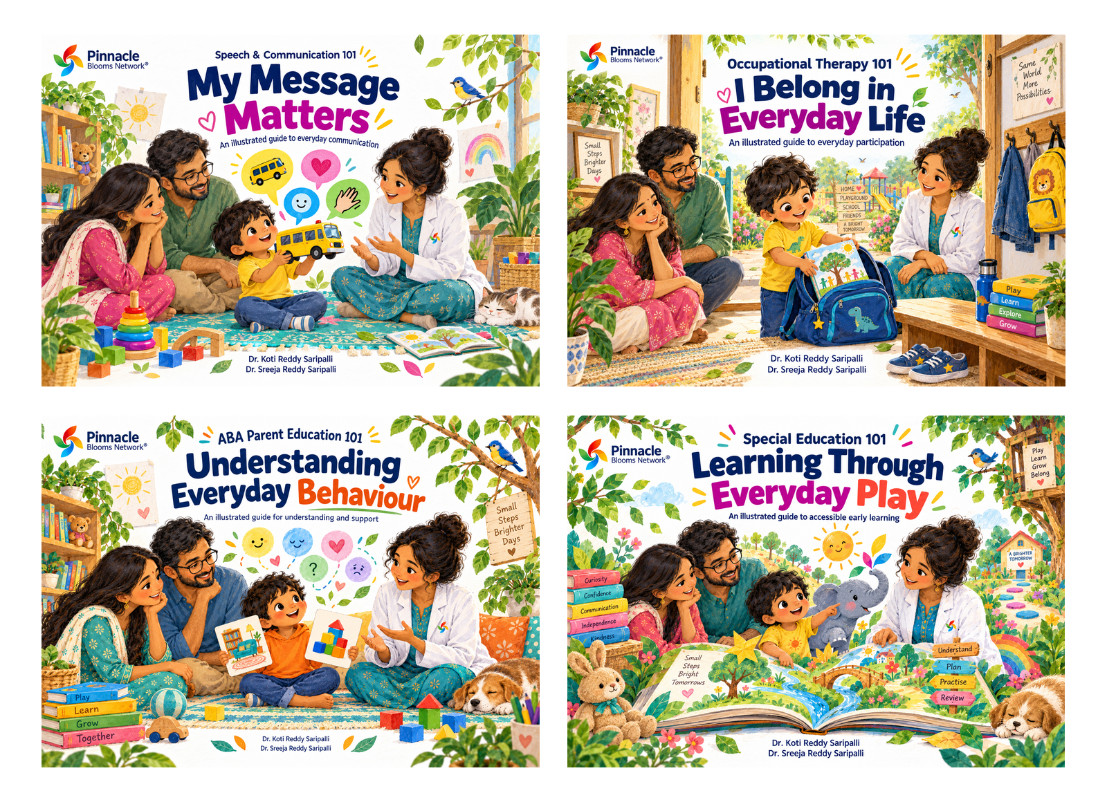 Front covers of all four Pinnacle 101 books