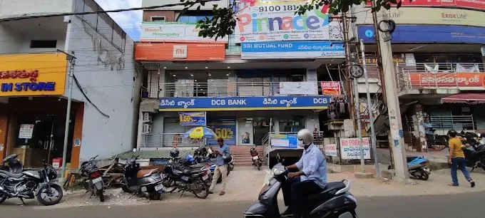 Published Dilsukhnagar street photograph with Pinnacle signage on the building.