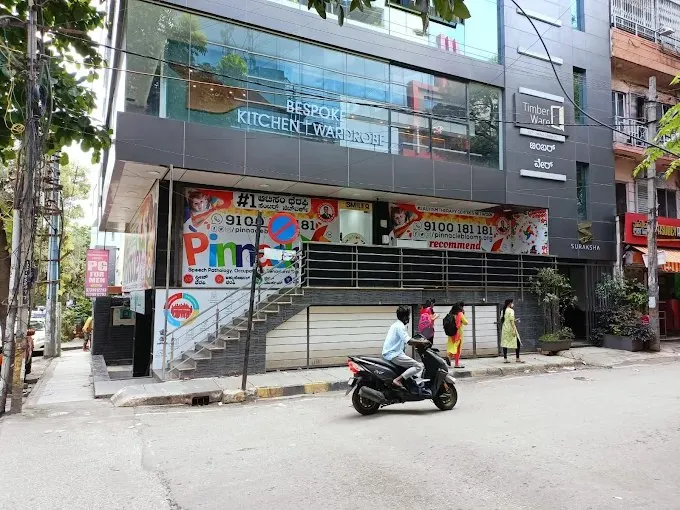 Building and Pinnacle signage at Jaya Nagar.
