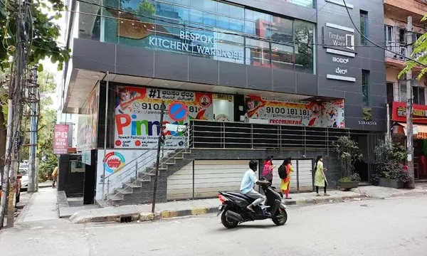 Building and Pinnacle signage at Jaya Nagar.