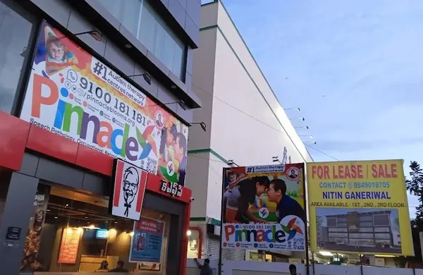 Building and Pinnacle signage at Kachiguda.