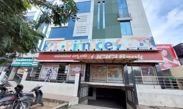 Building and Pinnacle signage at SR Nagar.